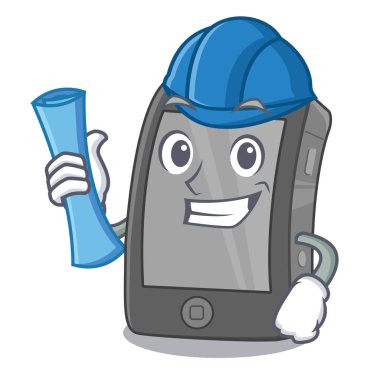 Karakterde izole edilmiş mimar ipad