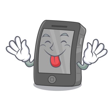 Bir karikatür şeklinde ipad dışarı Dil