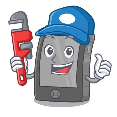 Bir karikatür şeklinde Tesisatçı ipad