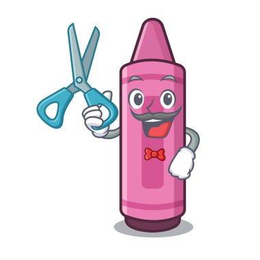 Berber pembe boya kalemi maskot izole