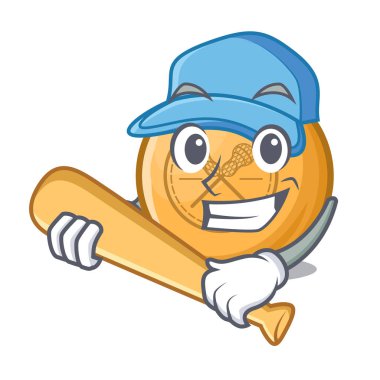 Karakter ile izole beyzbol lakros topu oynamak