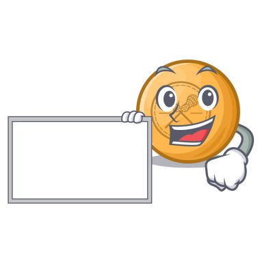 Tahta lakros topu karakterle izole edilmiş.