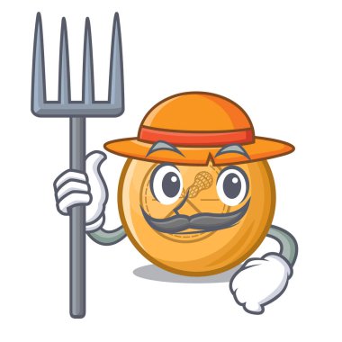 Çiftçi lakros topu karakteri ile izole