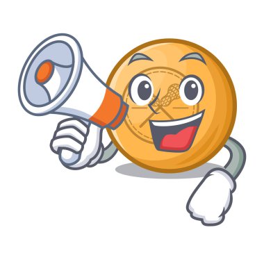 Karakterle izole edilmiş megafon lakros topuyla.