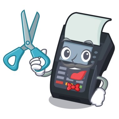 Berber Edc makine karikatür sandalye üzerinde