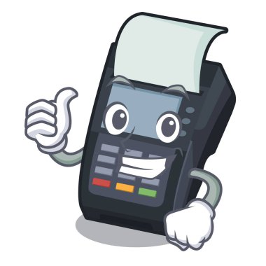 Başparmak kadar makine Edc maskotu izole