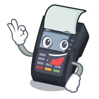 Tamam makine Edc maskot izole