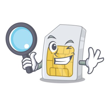 Bir karakter şeklinde Dedektif simcard