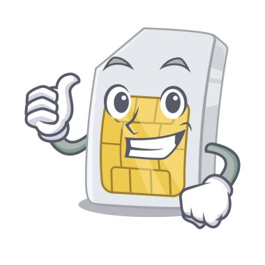 Karakter şeklinde simcard'ı başparmaklar