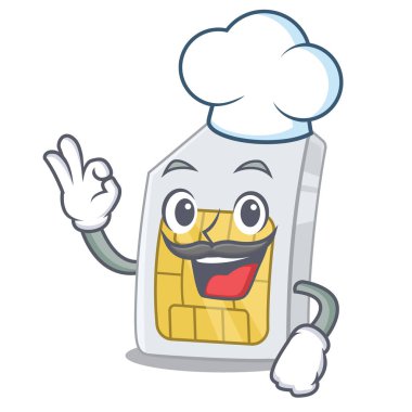 Bir karakter şeklinde Şef simcard