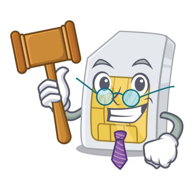 Bir maskot cüzdan Yargıç simcard