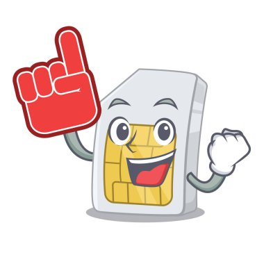 Maskot cüzdanında köpük parmak simcard