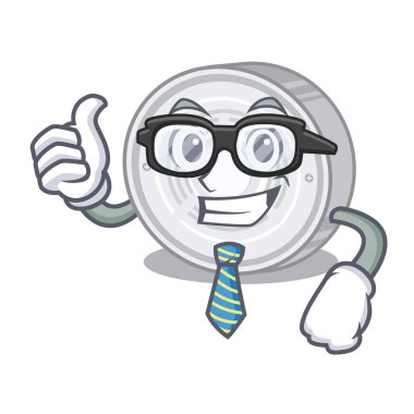 İşadamı duman dedektörü maskot ile izole