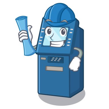 Karikatür şeklinde Mimar Atm makine