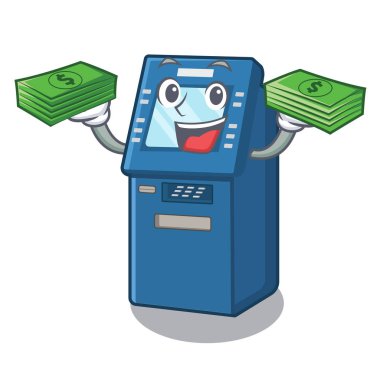 Para çantası ATM 'si karakter masasının yanında.