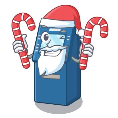 Karikatür dolap üzerinde şeker Atm oyuncaklar ile Santa