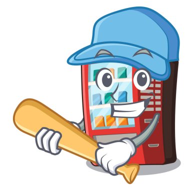 Karikatür şeklinde beyzbol otomat oynamak