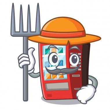 Karikatür şeklinde Çiftçi otomat