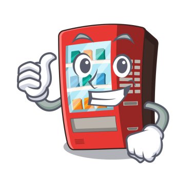 Thumbs up vending machine isolated with the mascot clipart