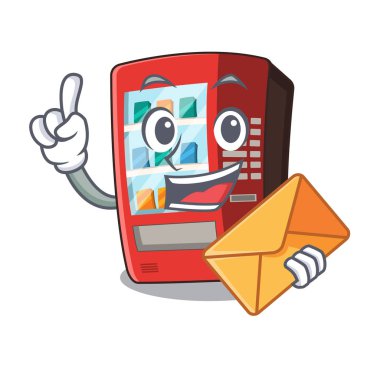 Maskotla izole edilmiş bir zarf otomatıyla