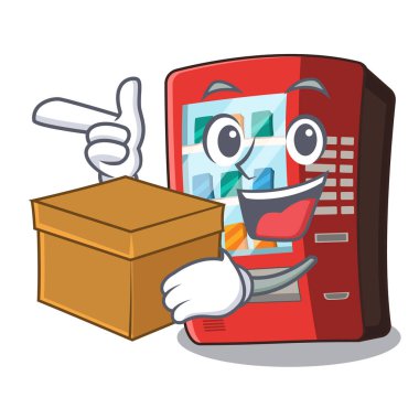 Maskotla izole edilmiş kutu otomatıyla