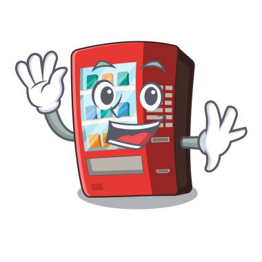 Maskot ile izole otomat sallayarak