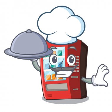 Karakter kapısının yanında yemek otomatı olan şef