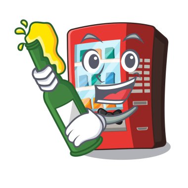 Çizgi film masasının üstünde bira oyuncağı otomatıyla