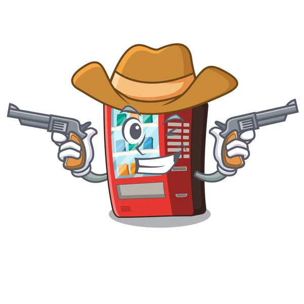 Distributeur automatique Cowboy en forme de dessin animé — Image vectorielle