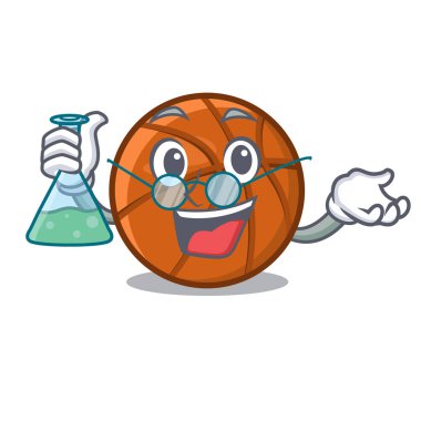 Karikatür tablonun üzerinde Profesör sepet topu