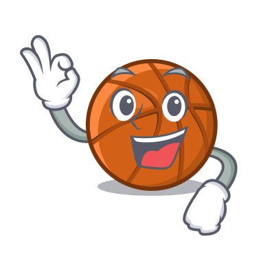 Karikatür tablonun üzerinde Tamam sepet topu