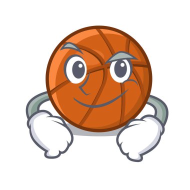 Karikatür tablo üzerinde smirking sepet topu