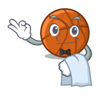 Garson sepet topu maskot izole