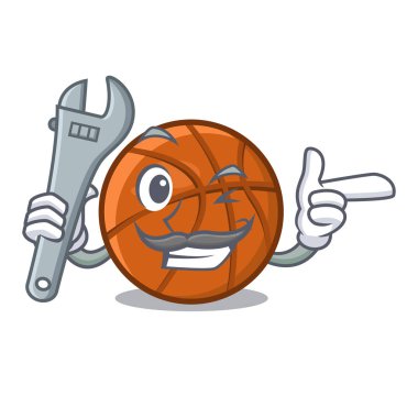 Bir karikatür sandalyede Mekanik sepet topu