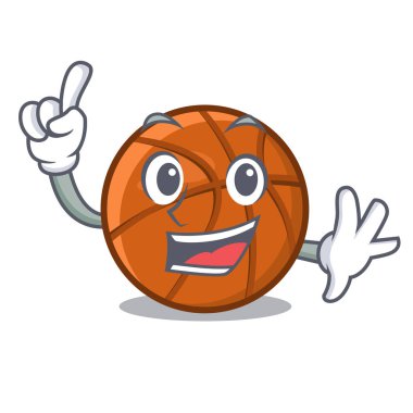 Bir karikatür sandalyede parmak sepeti topu