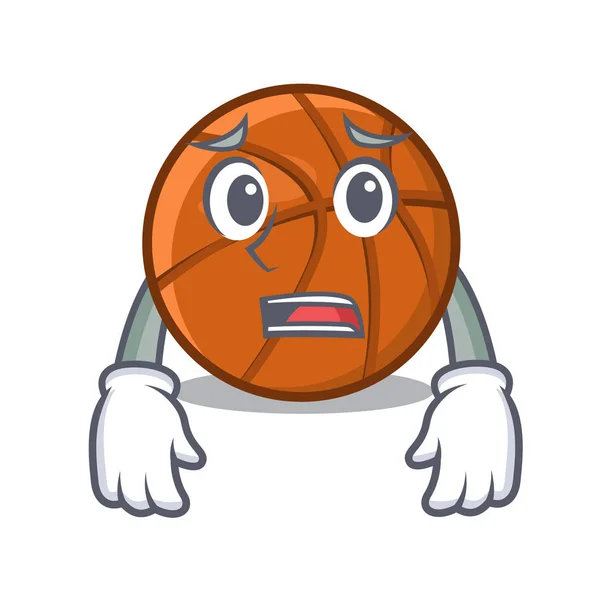 Afraid basket ball isolated in the mascot — Stock Vector