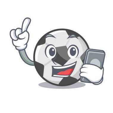 Çizgi film şeklinde bir futbol topuyla