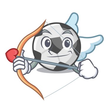 Karikatür şeklinde Cupid futbol topu