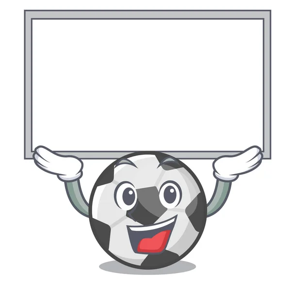Fotbalový míč na tabuli v kresleném tvaru — Stockový vektor