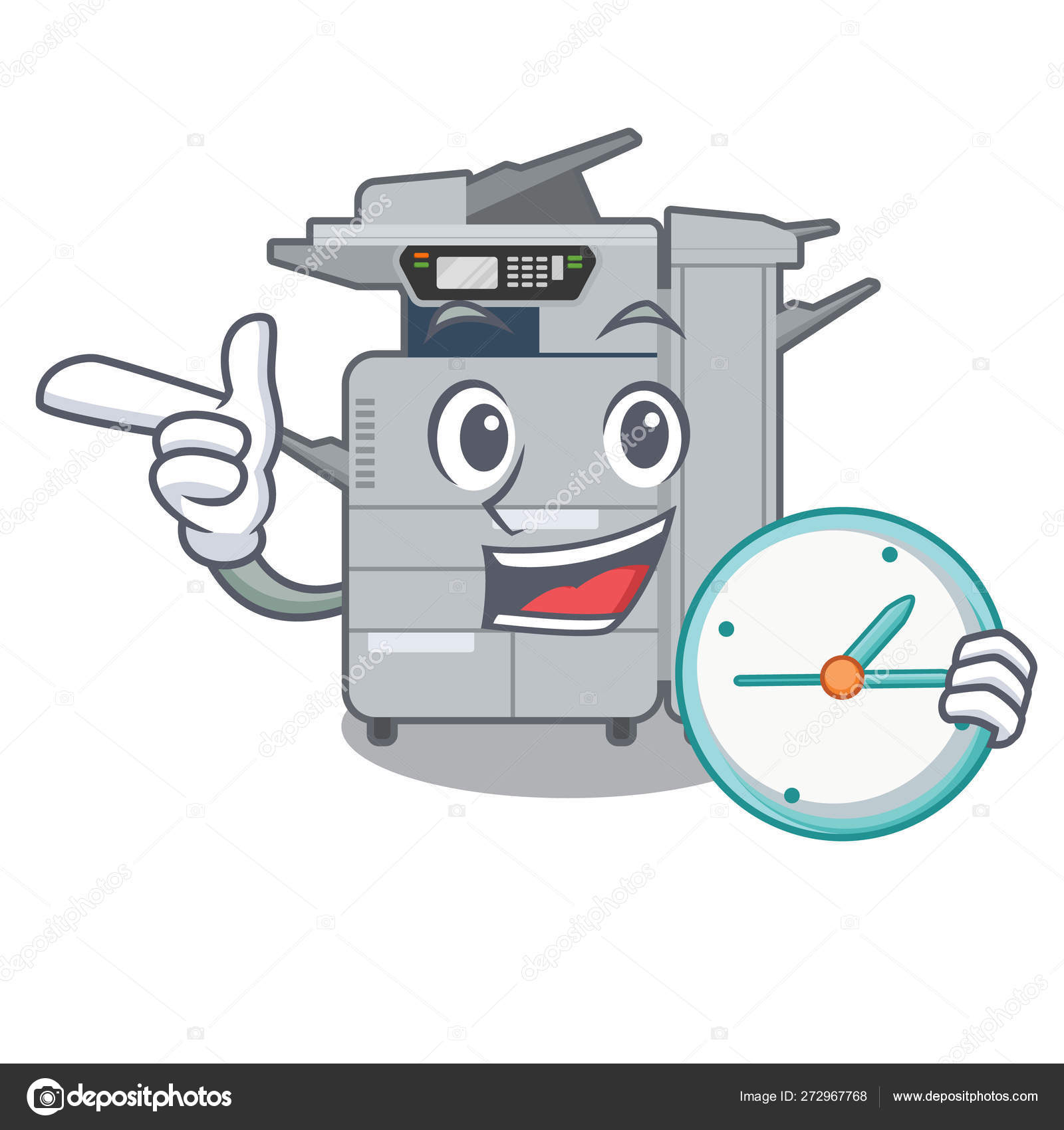 With clock copier machine isolated in the cartoon Stock Vector Image by ©kongvector #272967768 With clock copier machine isolated in the cartoon Stock Vector Image by ©kongvector #272967768