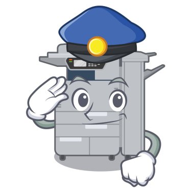 Karikatür şeklinde polis fotokopi makinesi