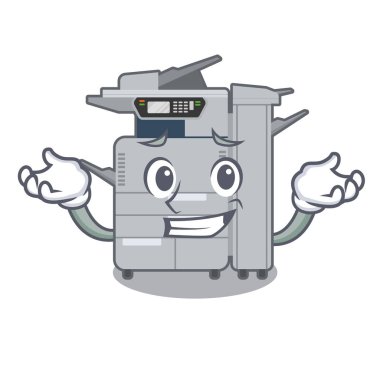 Karikatür izole grinning fotokopi makinesi