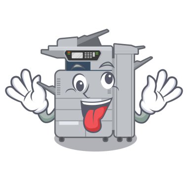 Karakter sandalye yanında Crazy fotokopi makinesi