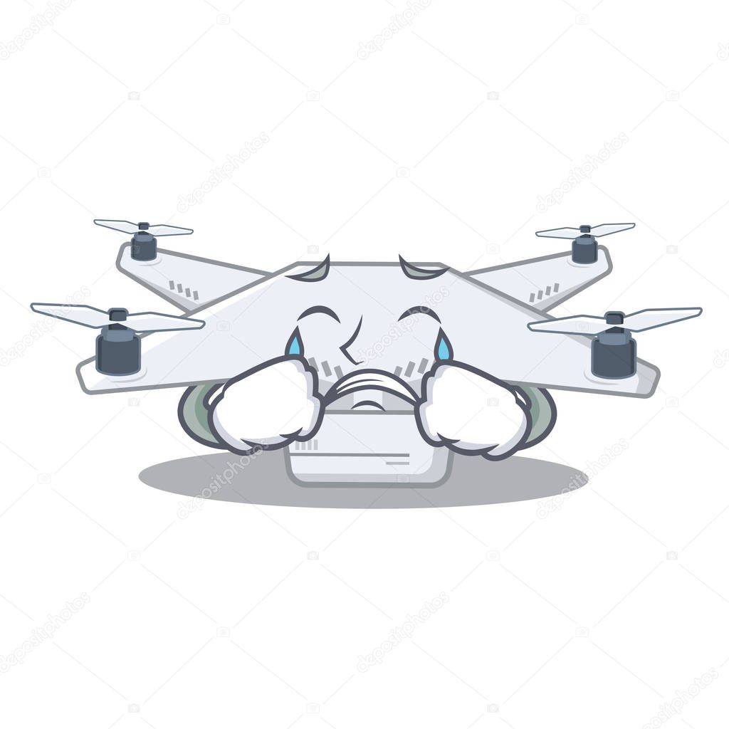 Crying drone in the a character shape