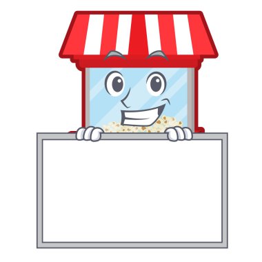 Karakter şeklinde Board popcron makinesi ile sırıtış