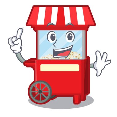 Karikatür sütununda parmak popcron makinesi