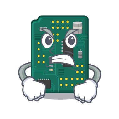 Öfkeli PCB PC karakterleri devre kartı