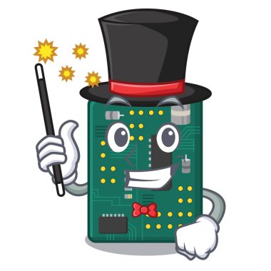 Sihirbaz PCB devre kartı karikatür