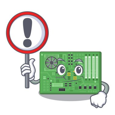 İşaretiyle izole anakart ile, characater