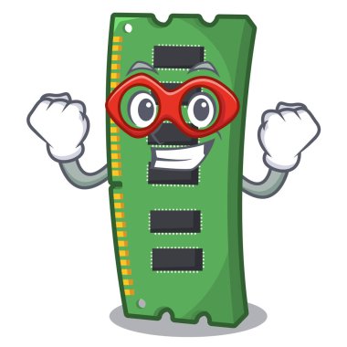 Süper kahraman RAM bellek kartı maskot şekli